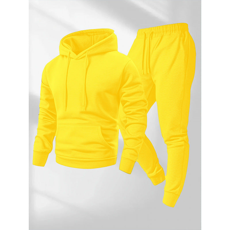Lucius | Mens Casual Autumn Winter Long Sleeve Pullover Cotton Shirt - Yellow
