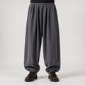 Marcus | Mens Corduroy Wide Leg Casual Loose Straight Trousers, Grey