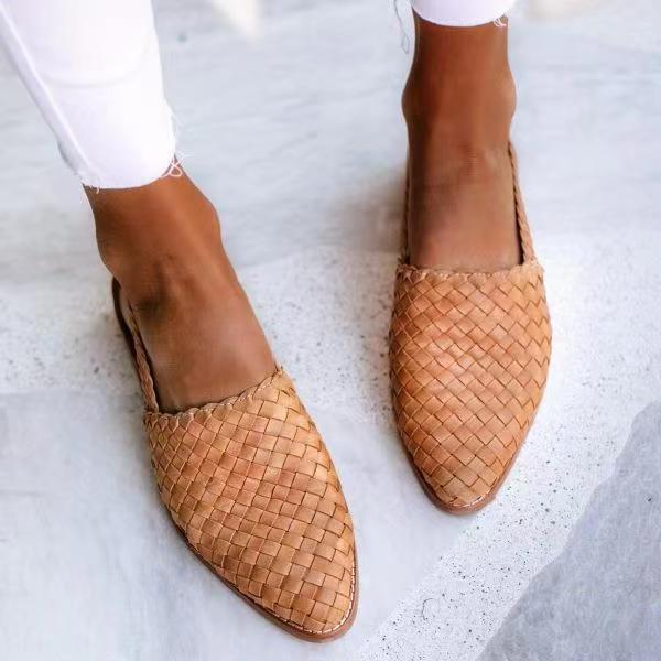 Marisol | Womens Pointed Toe Buckle Strap Flat Sandals - 3