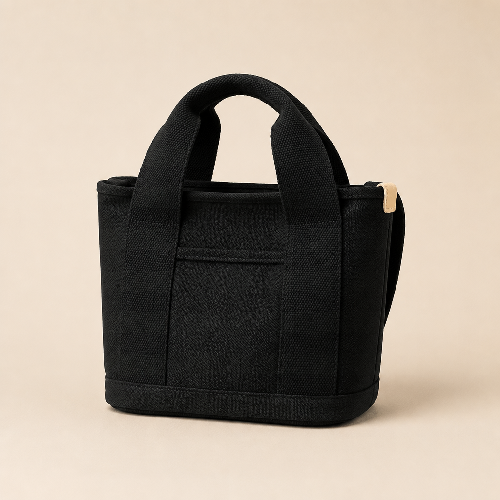 Marlowe | Womens Canvas Shoulder Crossbody Bucket Tote Phone Bag, Black