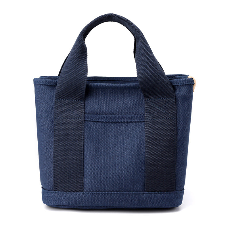 Marlowe | Womens Canvas Shoulder Crossbody Bucket Tote Phone Bag - Dark Blue