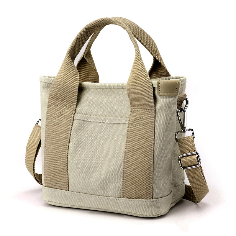 Marlowe | Womens Canvas Shoulder Crossbody Bucket Tote Phone Bag - Khaki