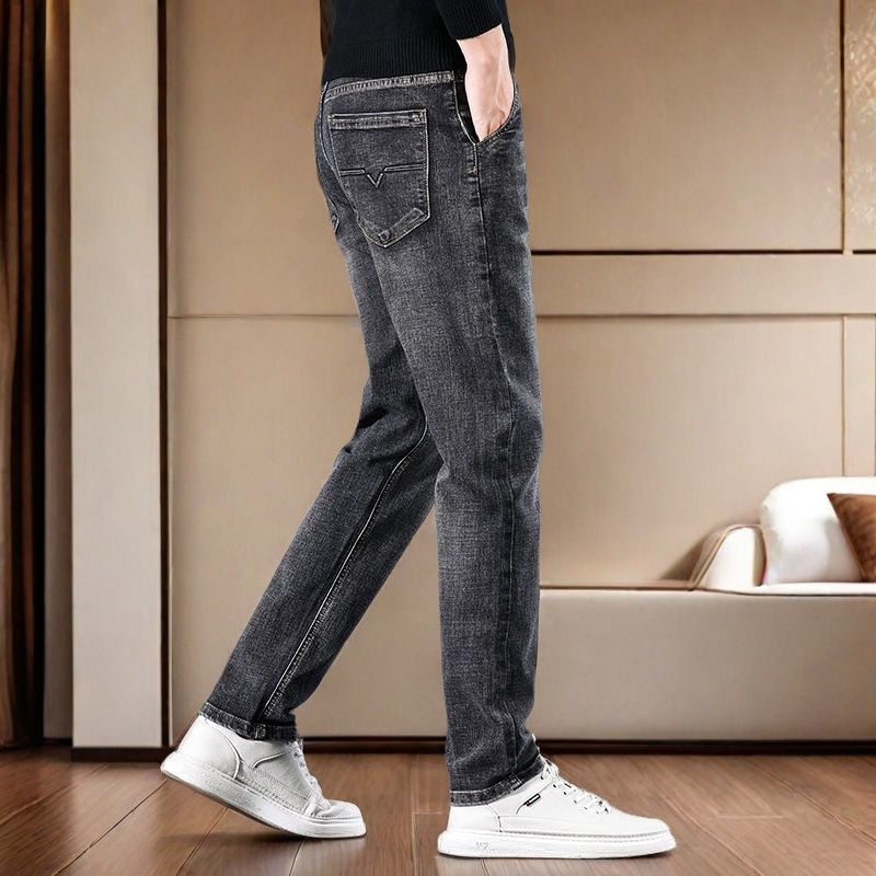 Mason | Mens Straight Loose Stretch Elastic Waist Jeans - 2