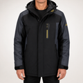 Maud | Mens Ski Jacket Fleece Lined Waterproof Windproof Snowboard Coat, Black