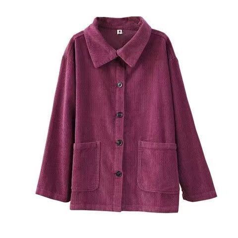 Maude | Womens Corduroy Shawl Collar Coat - 3