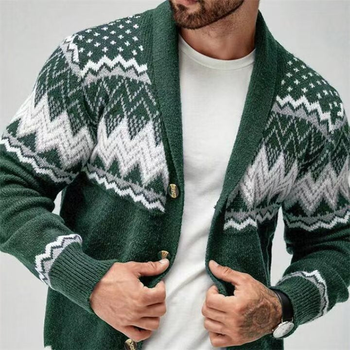 Merrick | Mens Solid Colour Knit Cardigan - 1
