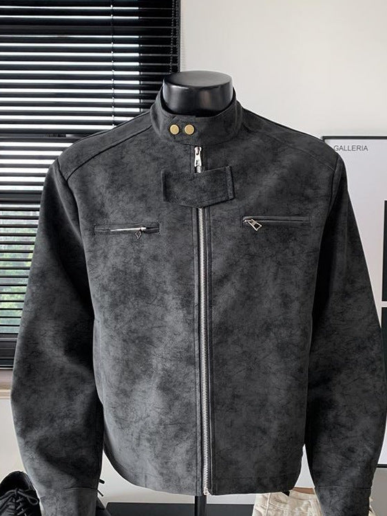 Miles | Mens Faux Leather Biker Jacket