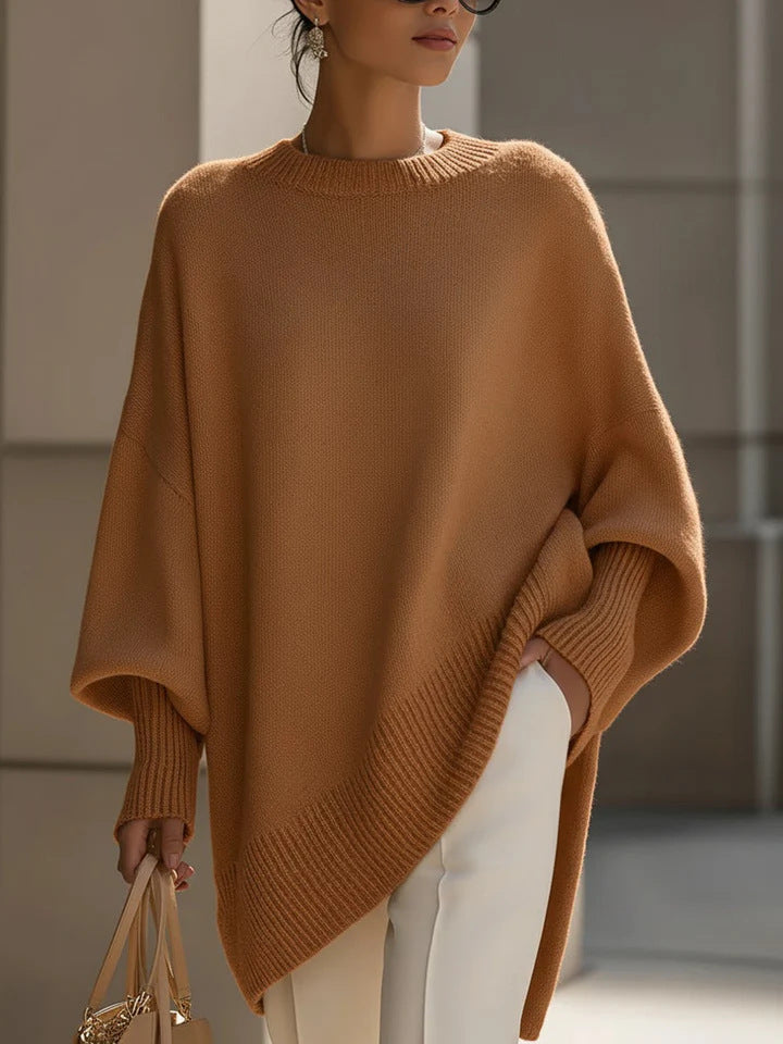 Millicent | Womens Wool Round Neck Pullover Knitted Jumper Loose Lazy - 5