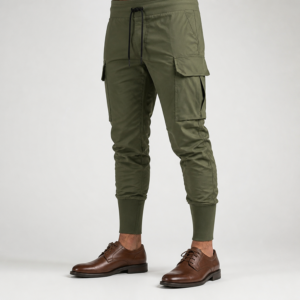 Milo | Mens Cargo Work Multi Pocket Quick Dry Sports Trousers, Army Green