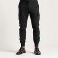 Milo | Mens Cargo Work Multi Pocket Quick Dry Sports Trousers, Black