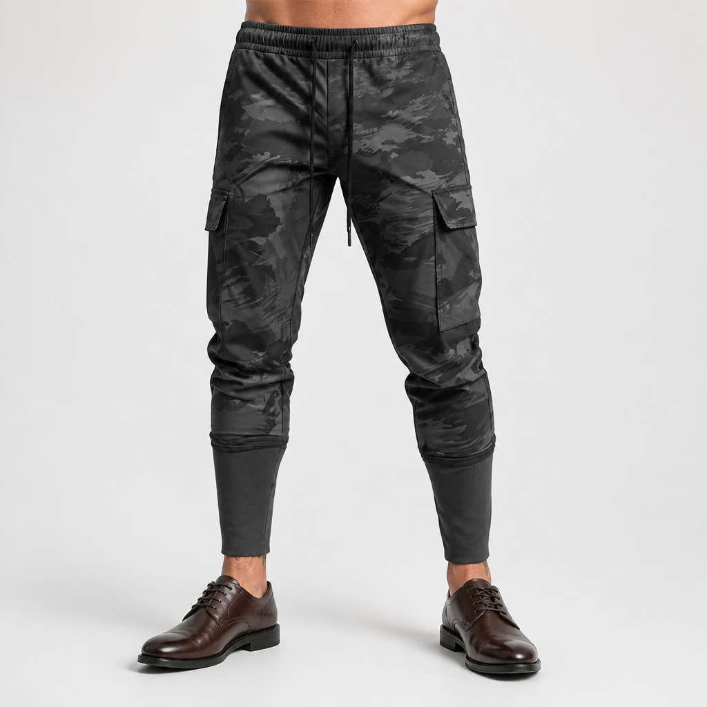Milo | Mens Cargo Work Multi Pocket Quick Dry Sports Trousers, Design 1