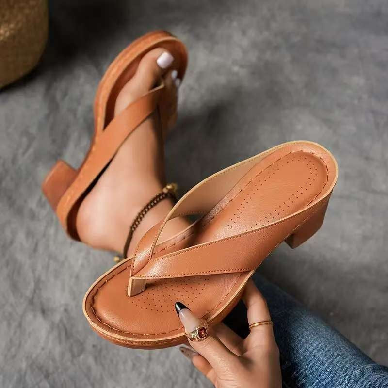 Mireille | Womens Block Heel Mule Gold Black White Sandals - 7