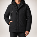 Nero | Mens Waterproof Winter Coat Padded Workwear Outdoor Coat, Black