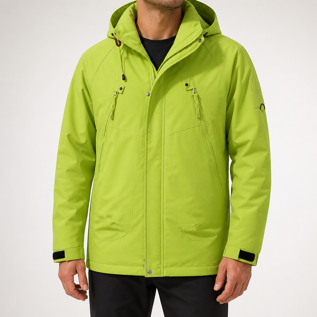Nero | Mens Waterproof Winter Coat Padded Workwear Outdoor Coat, Green