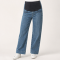 Noelle | Womens Wide Leg Jeans Maternity High Stretch Jeans, Dark Blue