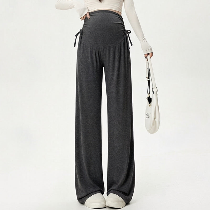 Noor | Womens Maternity High Waist Wide Leg Belly Support Trousers - 5