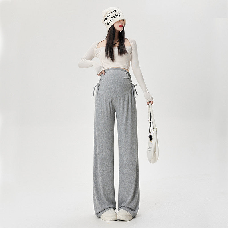 Noor | Womens Maternity High Waist Wide Leg Belly Support Trousers - 8