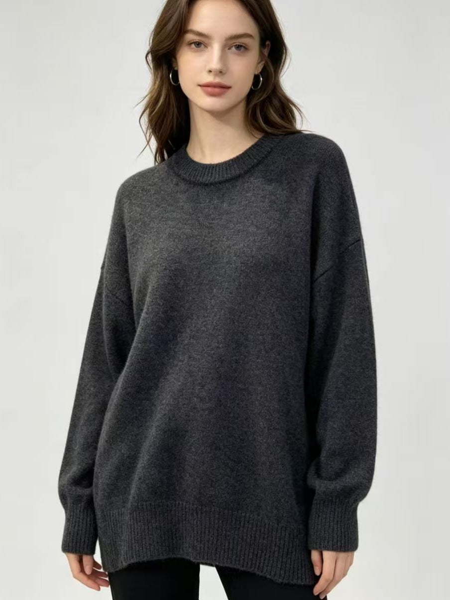 Odette | Womens Loose Round Neck Pullover Knitted Jumper - 1