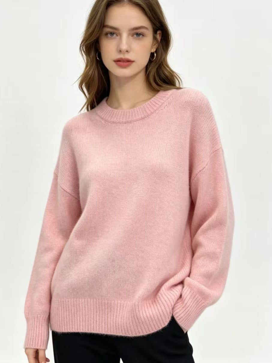 Odette | Womens Loose Round Neck Pullover Knitted Jumper - 3