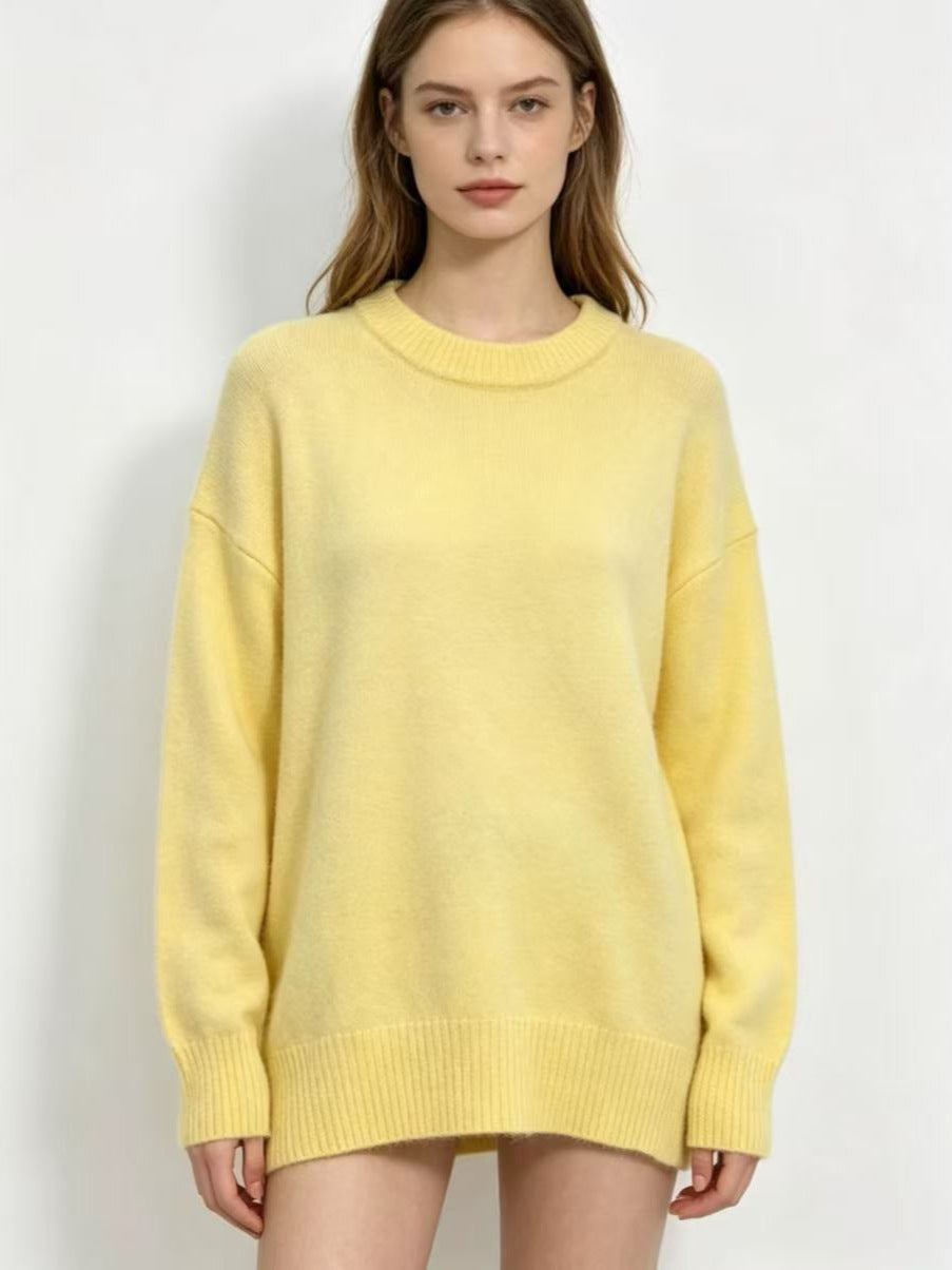 Odette | Womens Loose Round Neck Pullover Knitted Jumper - 4