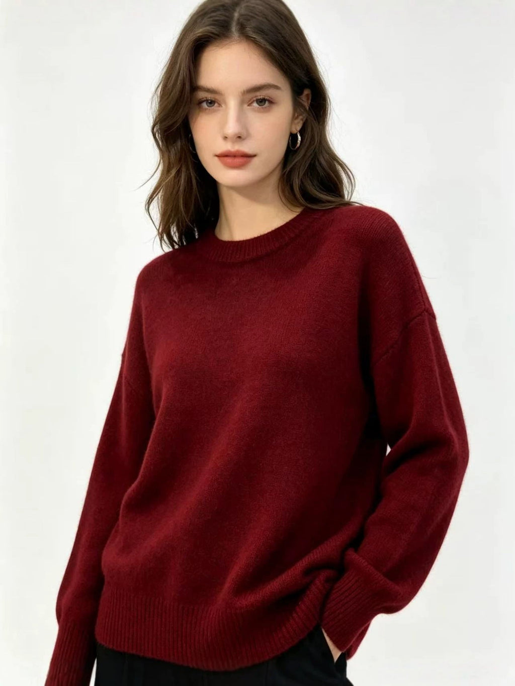 Odette | Womens Loose Round Neck Pullover Knitted Jumper - 5
