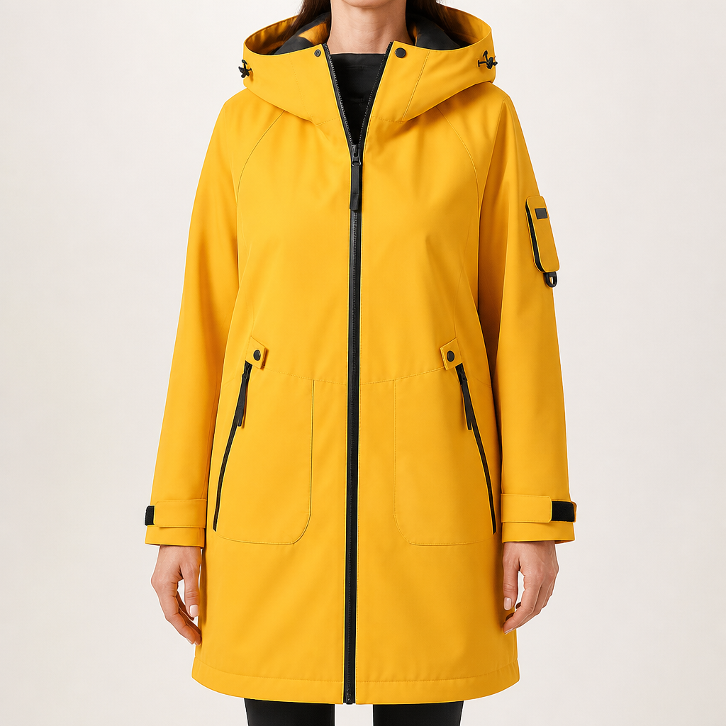 Odile | Womens Waterproof Jacket Hooded Windproof Outdoor Rain Coat, Design 4