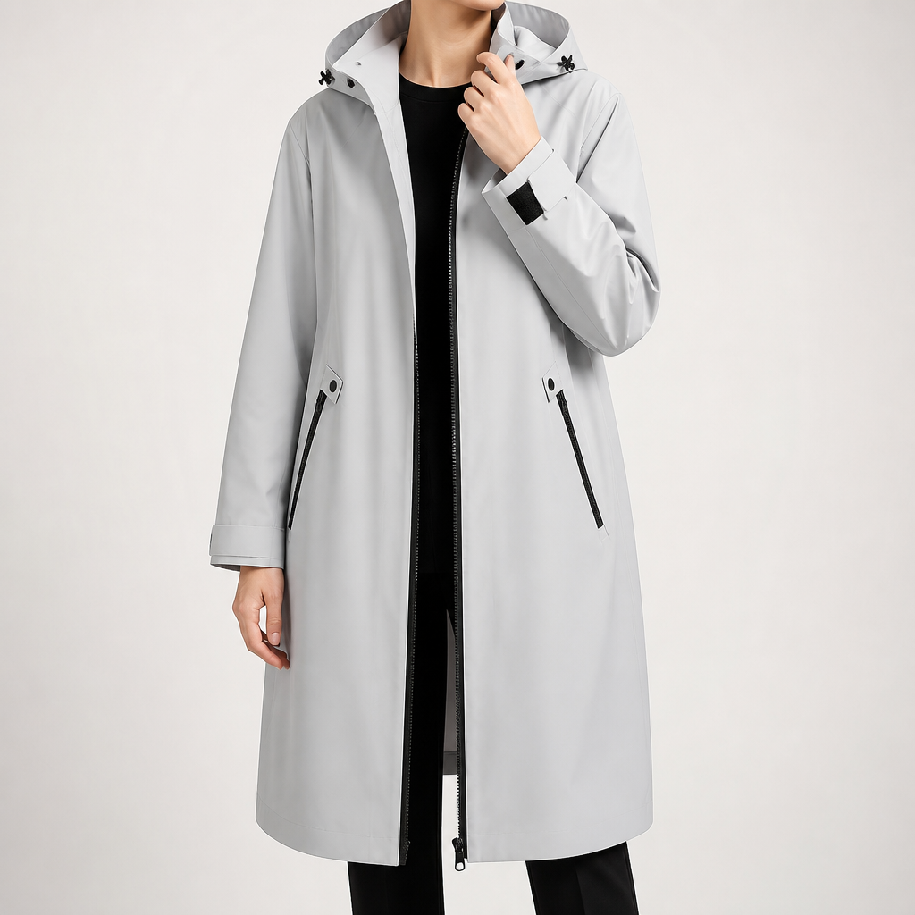 Odile | Womens Waterproof Jacket Hooded Windproof Outdoor Rain Coat, Design 7