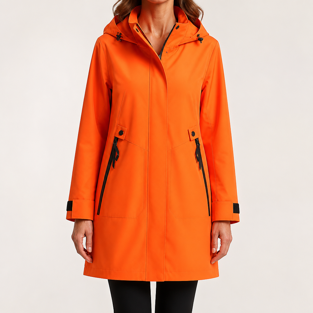 Odile | Womens Waterproof Jacket Hooded Windproof Outdoor Rain Coat, Design 9