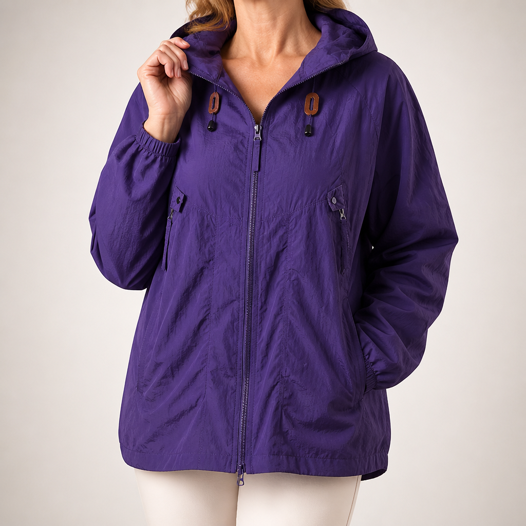 Orin | Womens Jacket Casual Zip Up Outdoor Jacket, Dark Purple