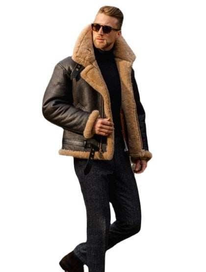 Otis | Mens Faux Suede Shearling Winter Jacket