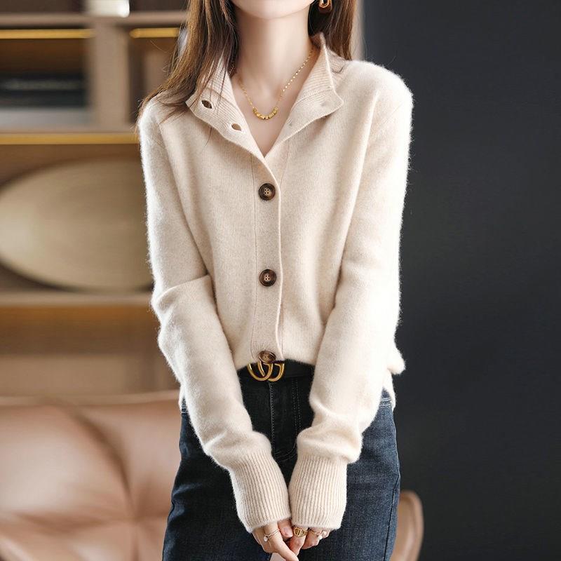 Ottilie | Womens Korean Retro Loose Knit Cardigan Coat - 3