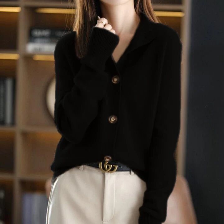 Ottilie | Womens Korean Retro Loose Knit Cardigan Coat - 8