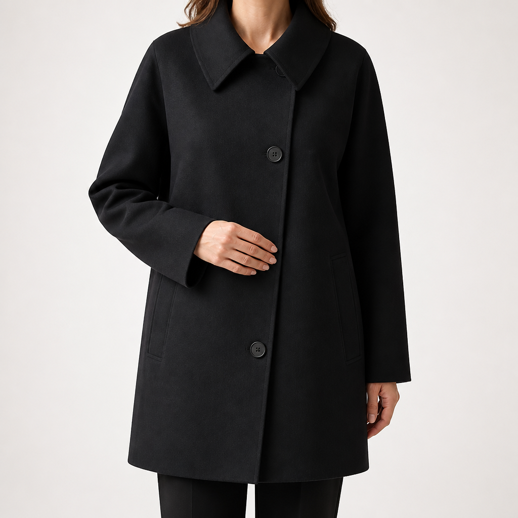 Ottilie | Womens Faux Fur Coat Lapel Winter Warm Coats, Black