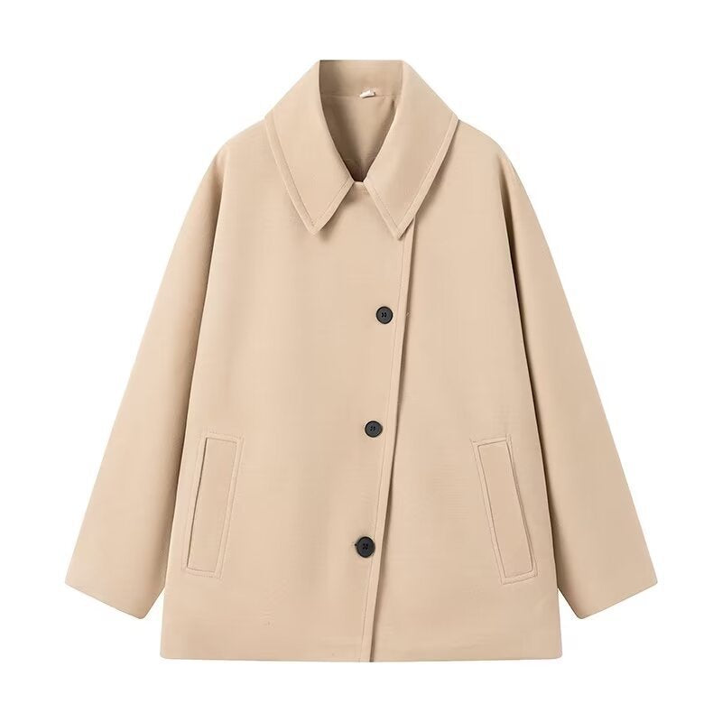 Ottilie | Womens Lapel Faux Fur Coat - Multi