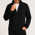 Ottoline | Mens Fleece Lined Winter Warm Stand Collar Jacket, Black
