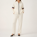 Percival Fleece Lined Tracksuit Set - Beige
