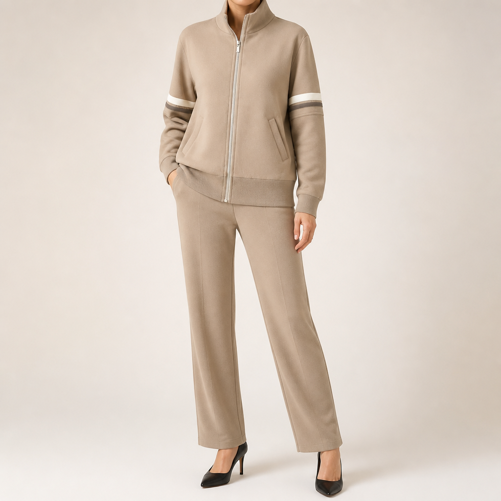 Percival | Womens Tracksuit Fleece Lined Cardigan Sports Two Piece Set Loungewear, Design 1
