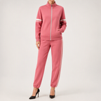 Percival Fleece Lined Tracksuit Set - Red