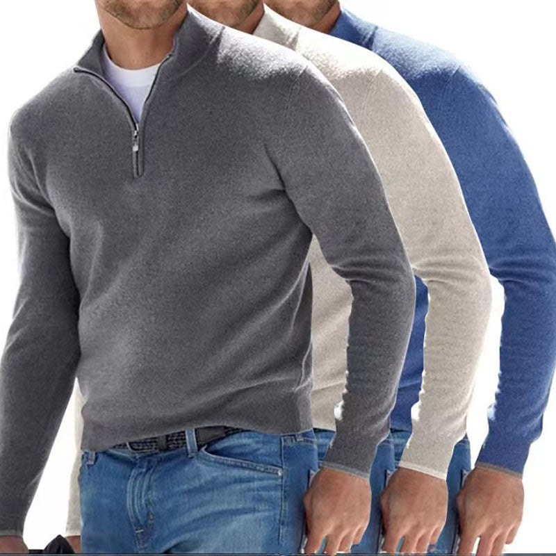 Peregrine | Mens Long Sleeve Zip Wool Casual Polo Shirt - 1