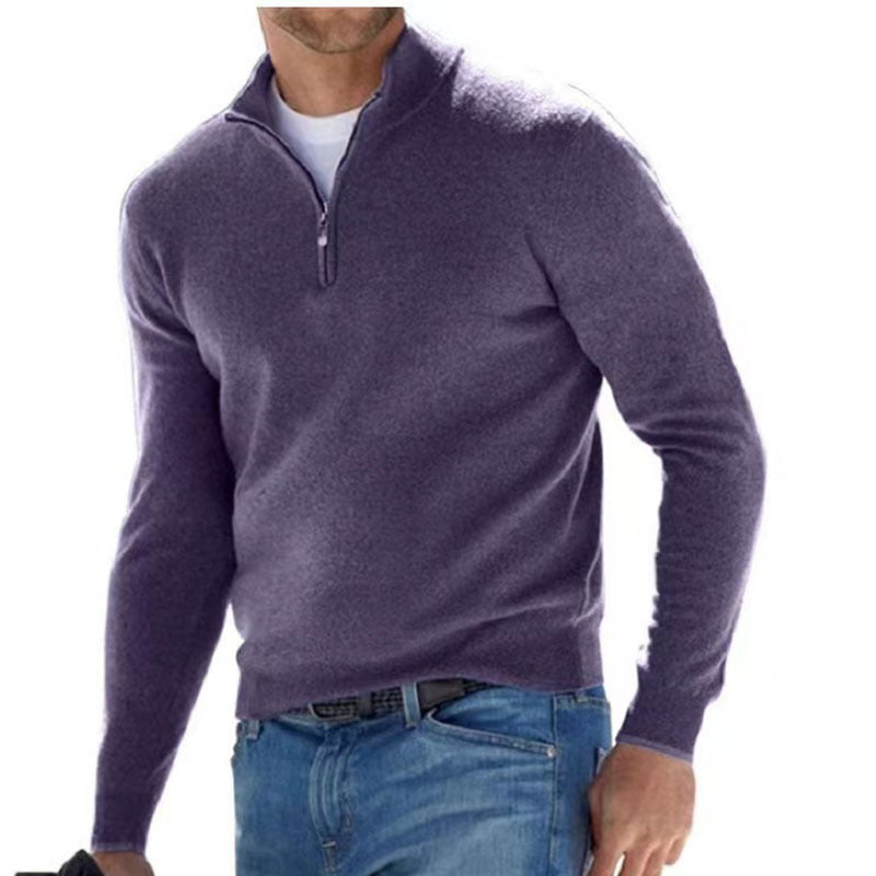 Peregrine | Mens Long Sleeve Zip Wool Casual Polo Shirt - 5