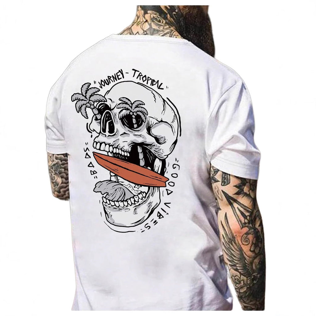 Peregrine | Mens Retro Pattern Print Short Sleeve T Shirt - 2