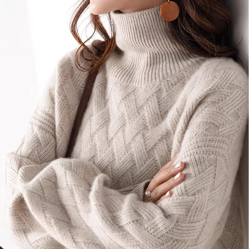 Pernille | Womens Turtleneck Knitted Jumper - 2