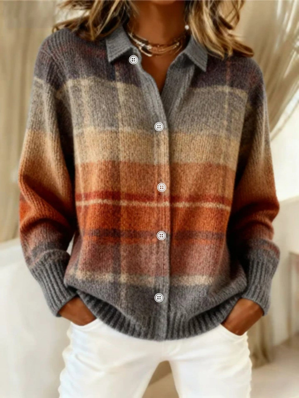 Persephone | Womens Chinese Style Print Cardigan Single Breasted Lapel - 4