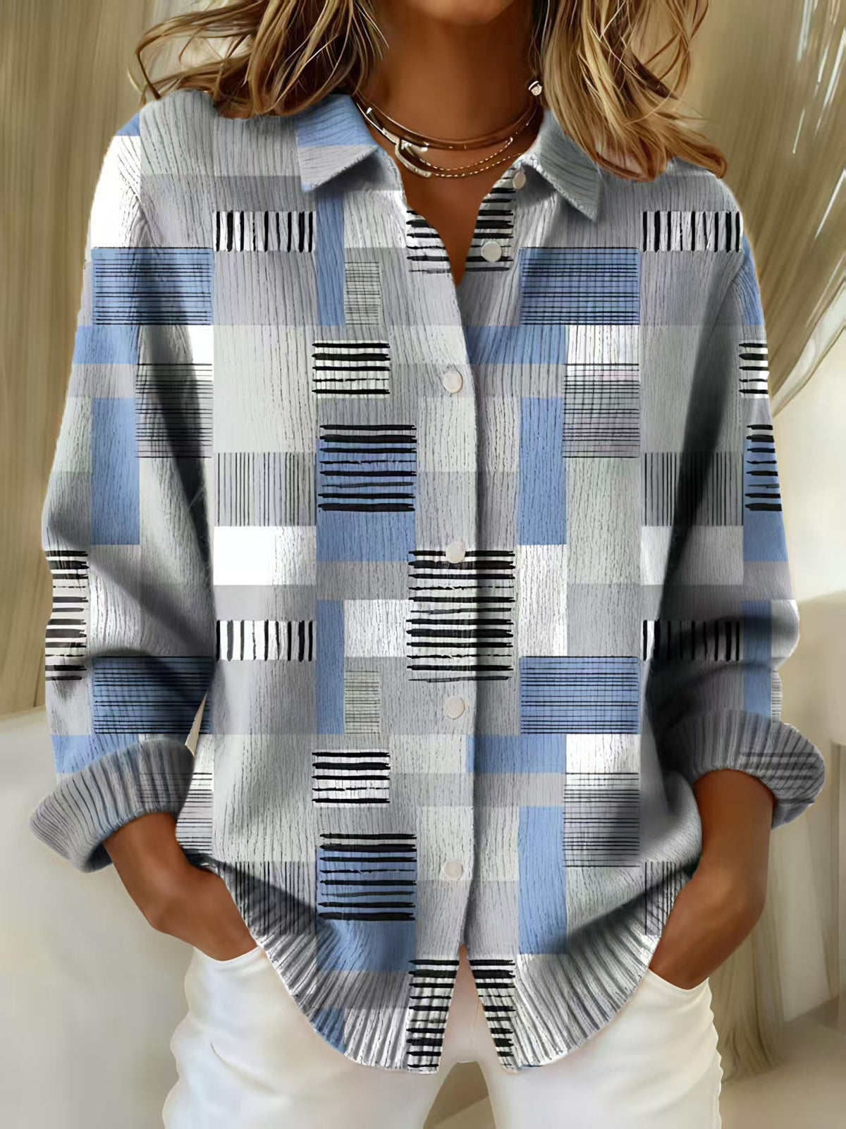 Persephone | Womens Chinese Style Print Cardigan Single Breasted Lapel - 6