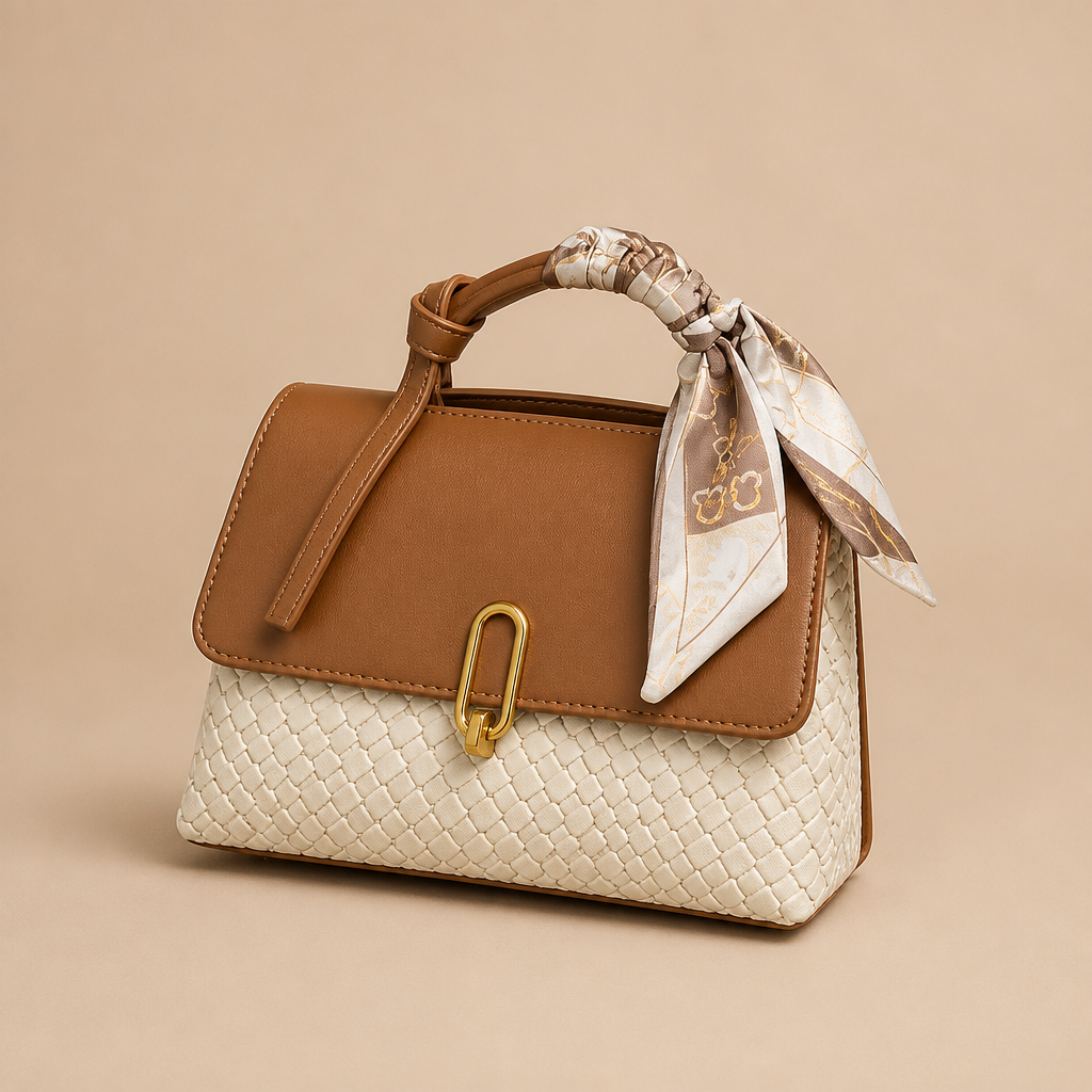 Pien | Womens Crossbody Bag Shoulder Bag Handbag, Brown White