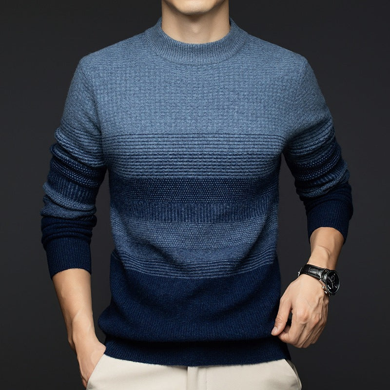 Preston | Mens Thick Round Neck Wool Knitted Jumper Warm - 3