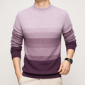 Preston | Mens Knitted Wool Thick Round Neck Warm Jumper, Orchid