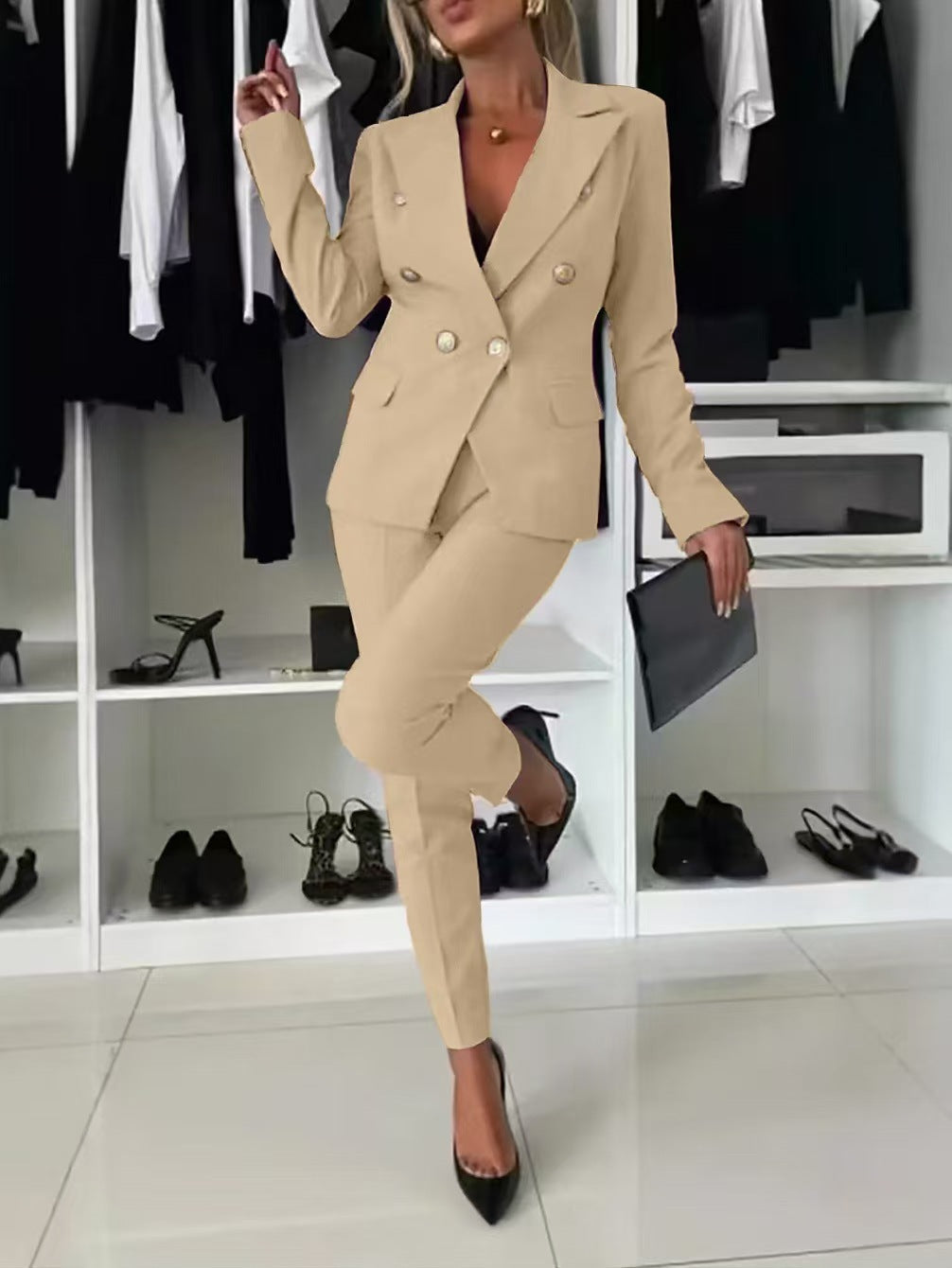 Priscilla | Womens Casual Slim Fit Blazer Down Jacket - 11