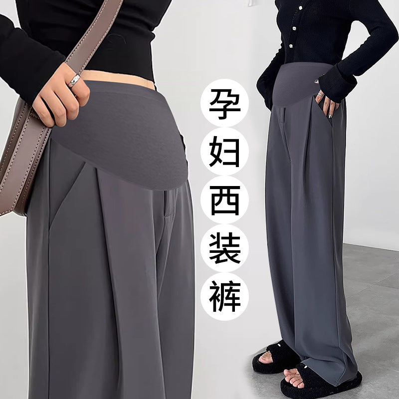 Priya | Womens Maternity Wide Leg Belly Support Work Trousers - 1