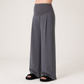 Priya | Womens Maternity Wide Leg Work Support Trousers, Grey